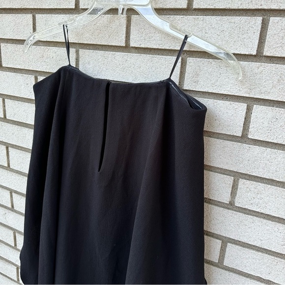 NWT Trina Turk Noir Black Strapless Crepe Ruffle Sheath Cocktail Wedding Dress - Picture 7 of 16